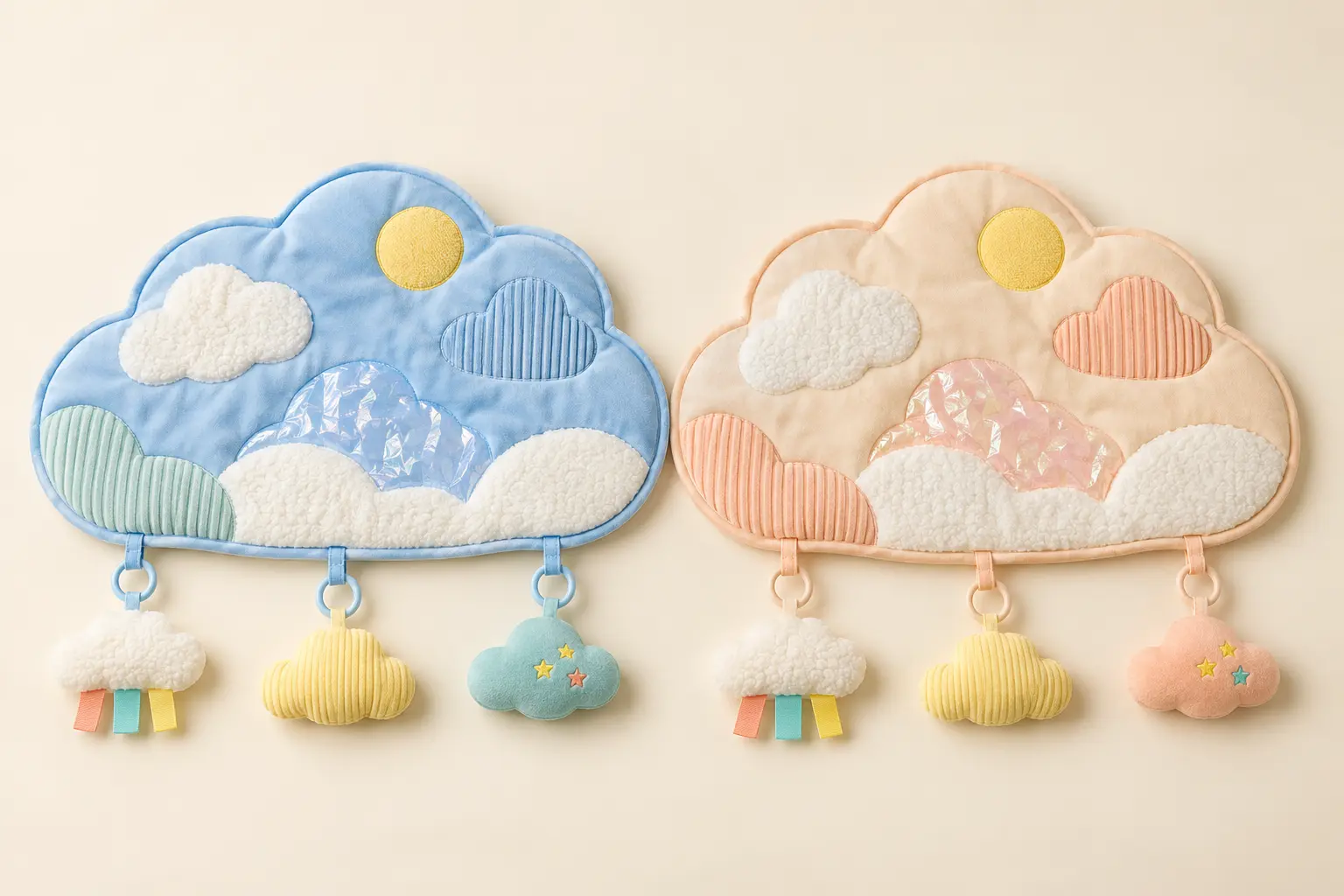 Cloud Nine Play Mat — Cloud blue / Cream peach